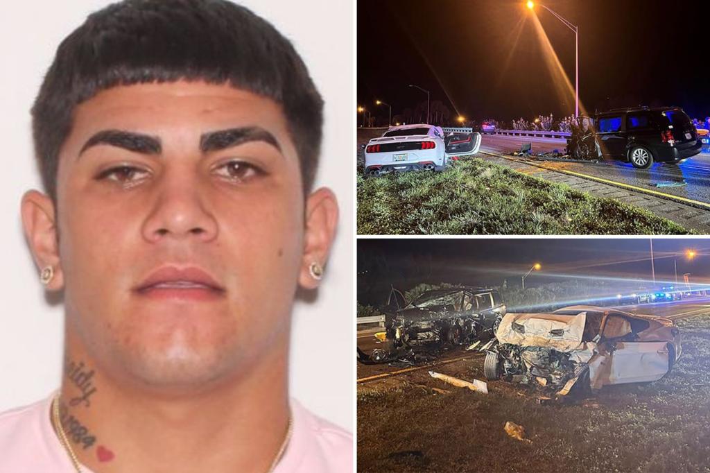 Florida man allegedly crashed stolen Mustang into sheriff cars, Uber vehicle killing three