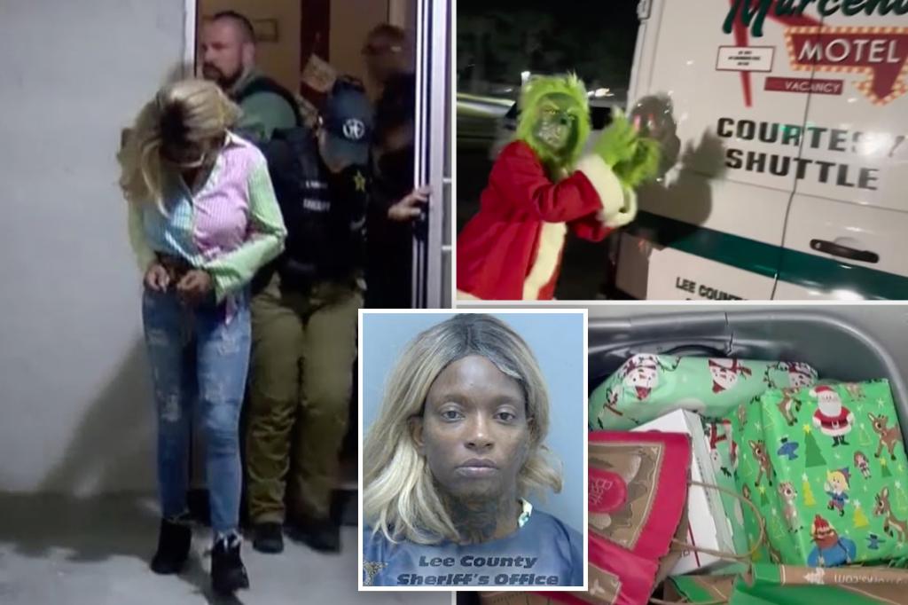 Florida mom arrested by The Grinch after she allegedly lied about thief stealing her kids’ presents