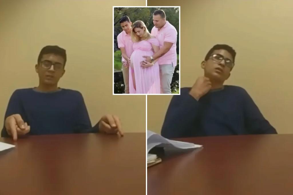 Florida teen Derek Rosa confesses to fatally stabbing mother as she slept near newborn, police footage shows