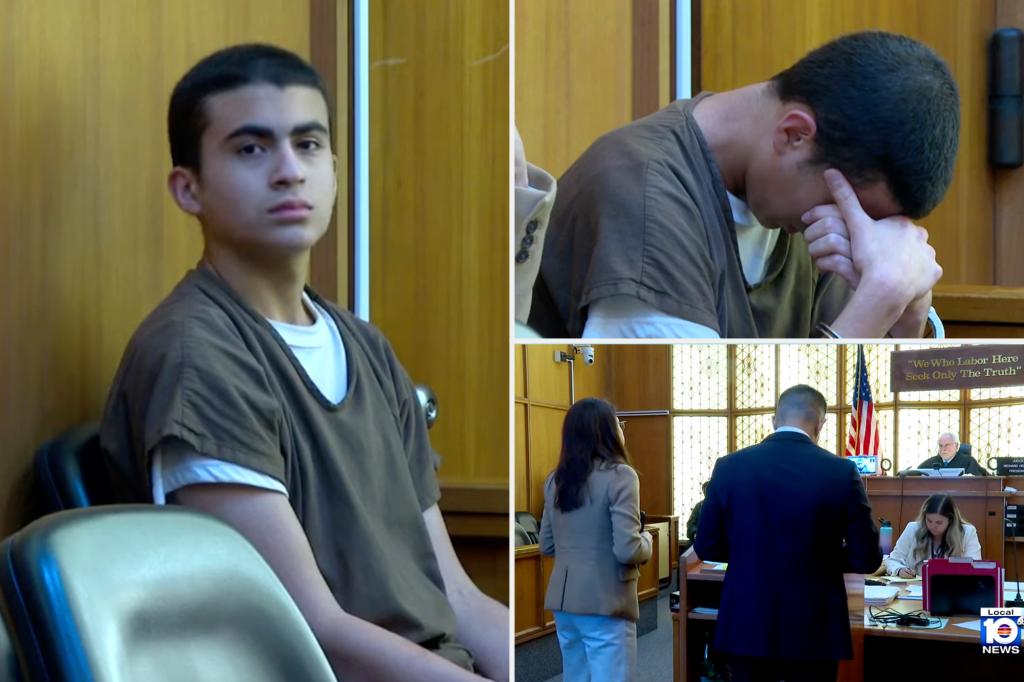 Florida teen who allegedly killed sleeping mom by stabbing her 46 times detained as adult after chilling confession played in court