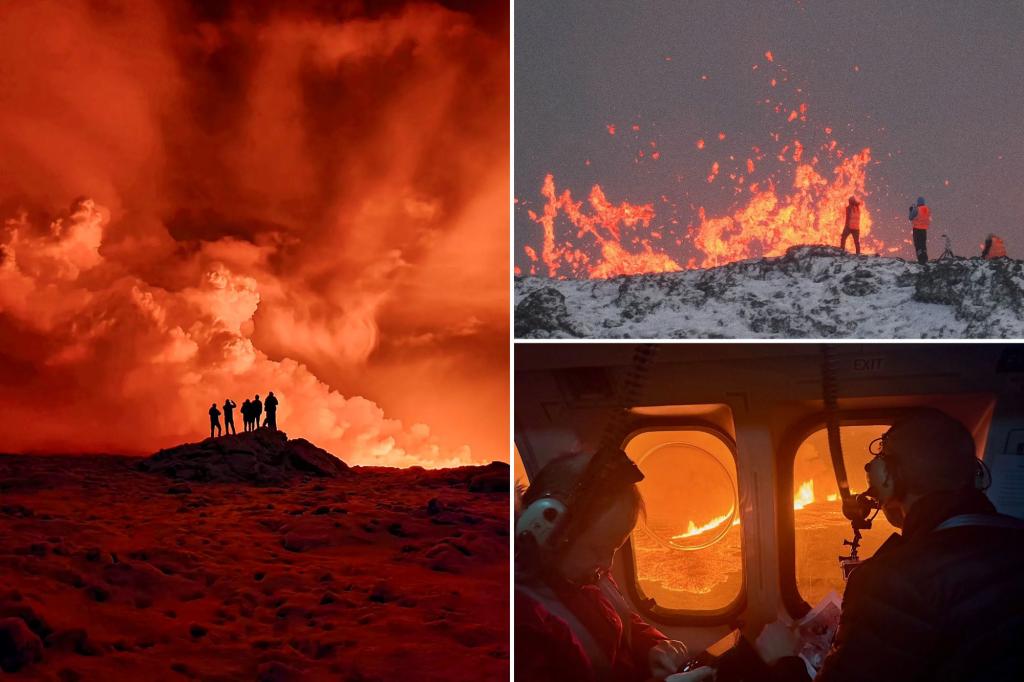 Gawkers flock to erupting volcano in Iceland amid danger warnings