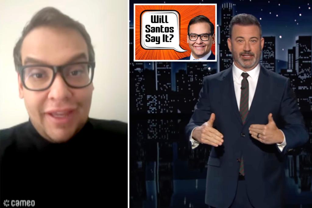 George Santos threatens to sue Jimmy Kimmel, ABC over Cameo video feud