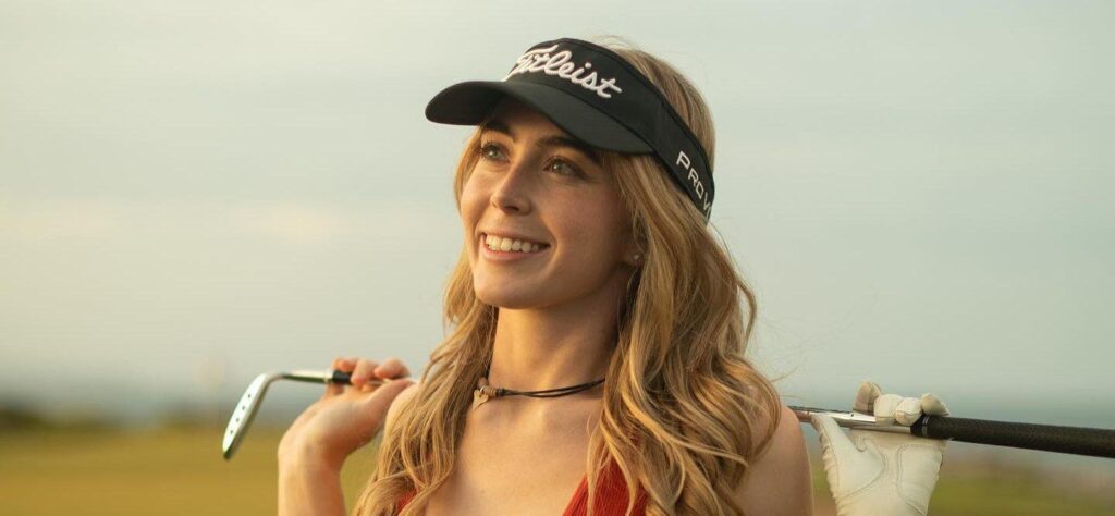 Golfer Grace Charis In Tiny Crop Top Gets Nippy During ‘Winter Golf’