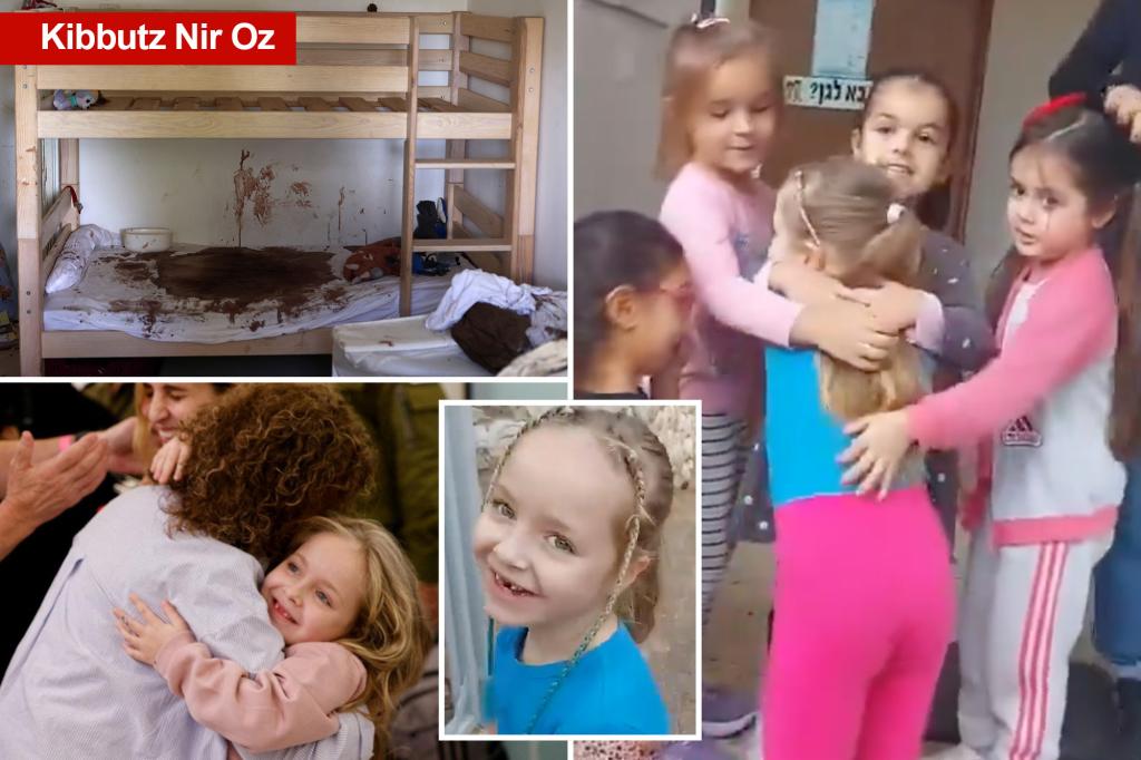 Israeli girl, 5, mobbed by happy classmates on first day back after being released by Hamas: touching video