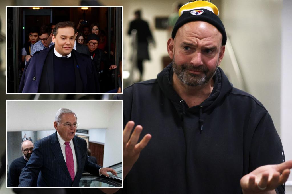 John Fetterman trolls ‘sinister’ Bob Menendez with George Santos Cameo