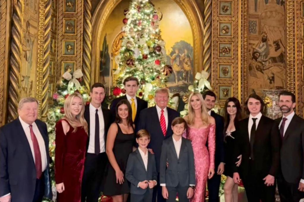 Melania Trump missing from family Christmas photo at Mar-a-Lago