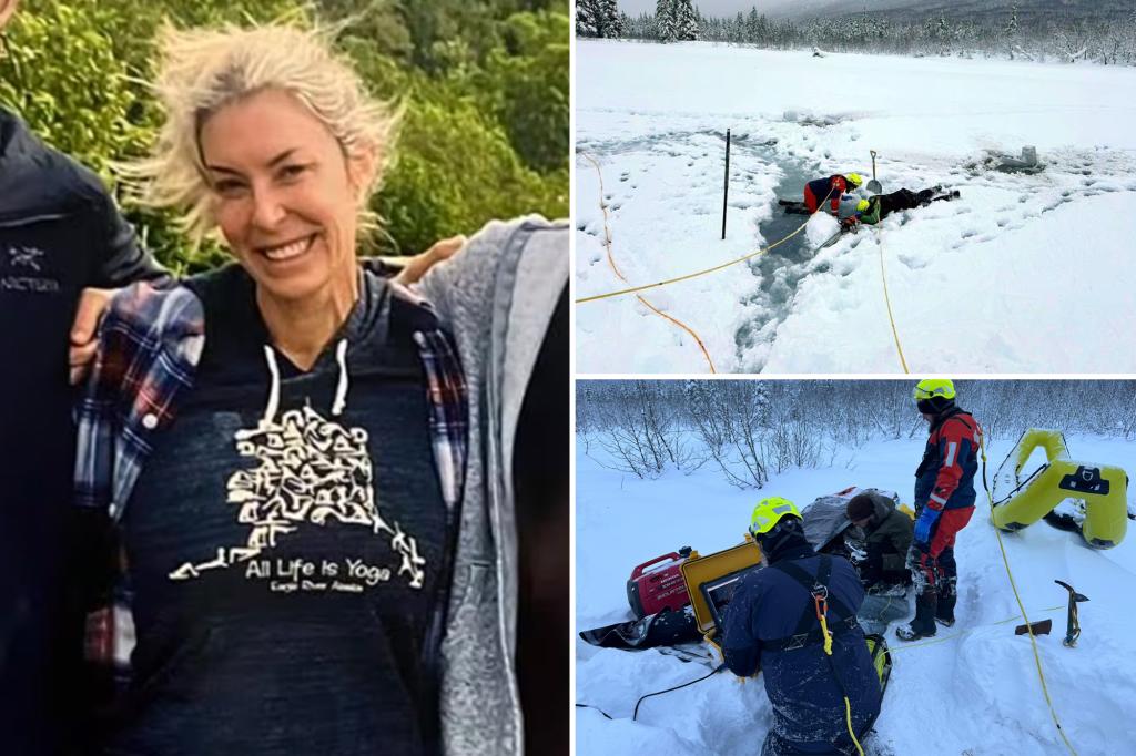 Mom on anniversary hike with hubby vanishes under ice while trying to save dog