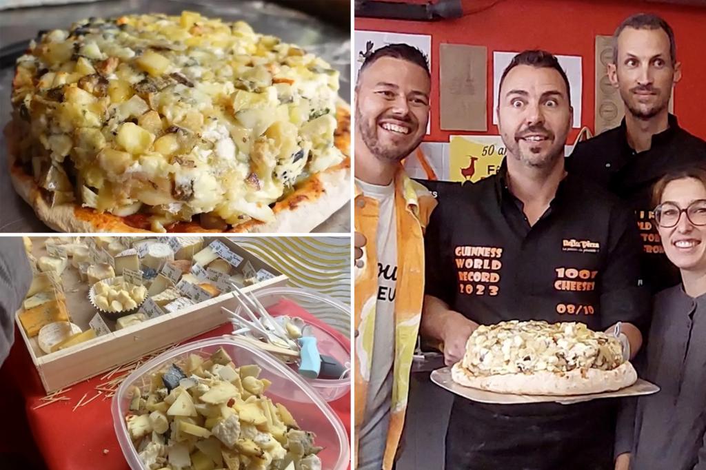 Pizza topped with 1,001 types of cheese earns Guinness World Record