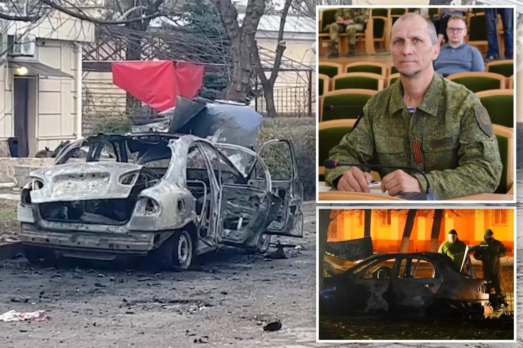 Pro-Putin politician in occupied Luhansk killed in car bombing blamed on Ukraine security services