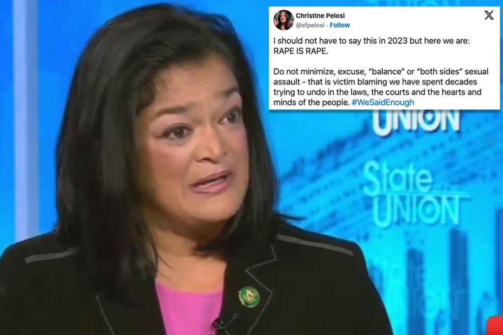 Rep Pramila Jayapal slammed for asking for ‘balanced’ criticism in response to question on Hamas rapes