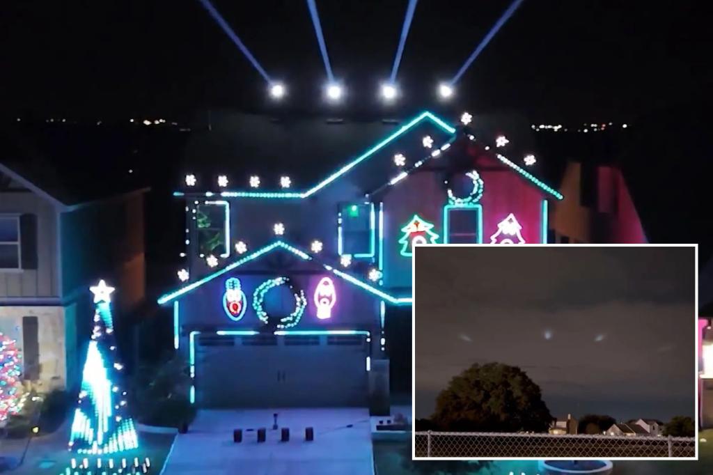Texas community mistakes elaborate Christmas light show for aliens landing UFOs