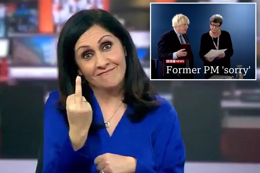 UK TV anchor caught flipping middle finger right into the camera live on air: ‘Live from London’