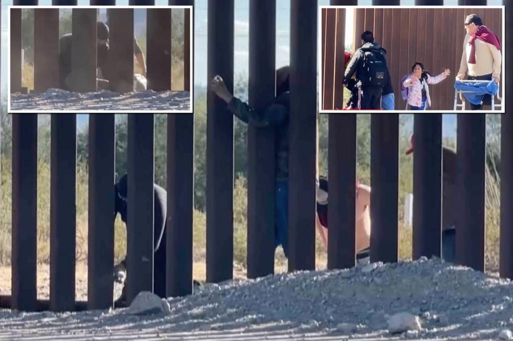 Video shows smuggler cutting down part of border wall to make way for one-legged Peruvian man