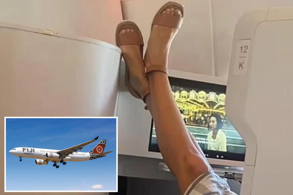 Woman invokes wrath of fellow airline passenger after being photographed doing this ‘disgusting’ act