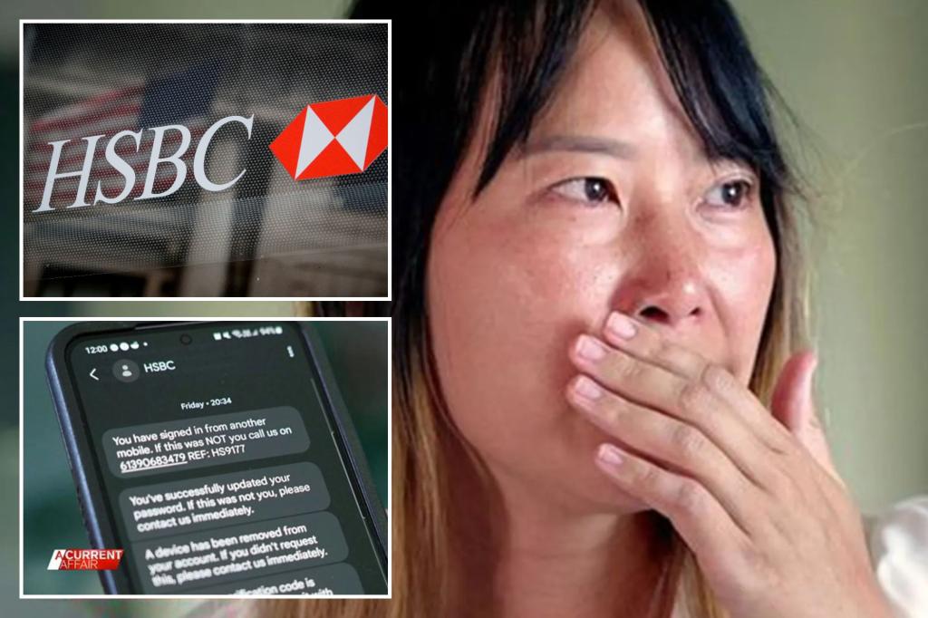 Woman loses life savings after falling for HSBC text scam