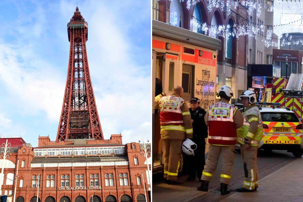 ‘Flames’ at England tourist attraction Blackpool Tower deemed false alarm