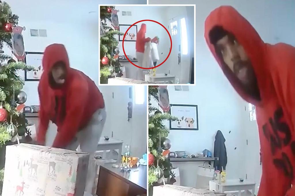 ‘Santa impostor’ caught on video breaking in, taking presents from under Christmas tree