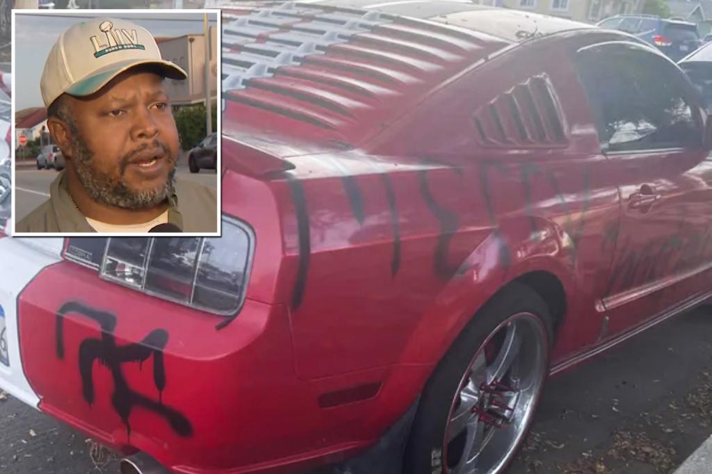 Black family’s Mustang allegedly vandalized with racial slur and swastika