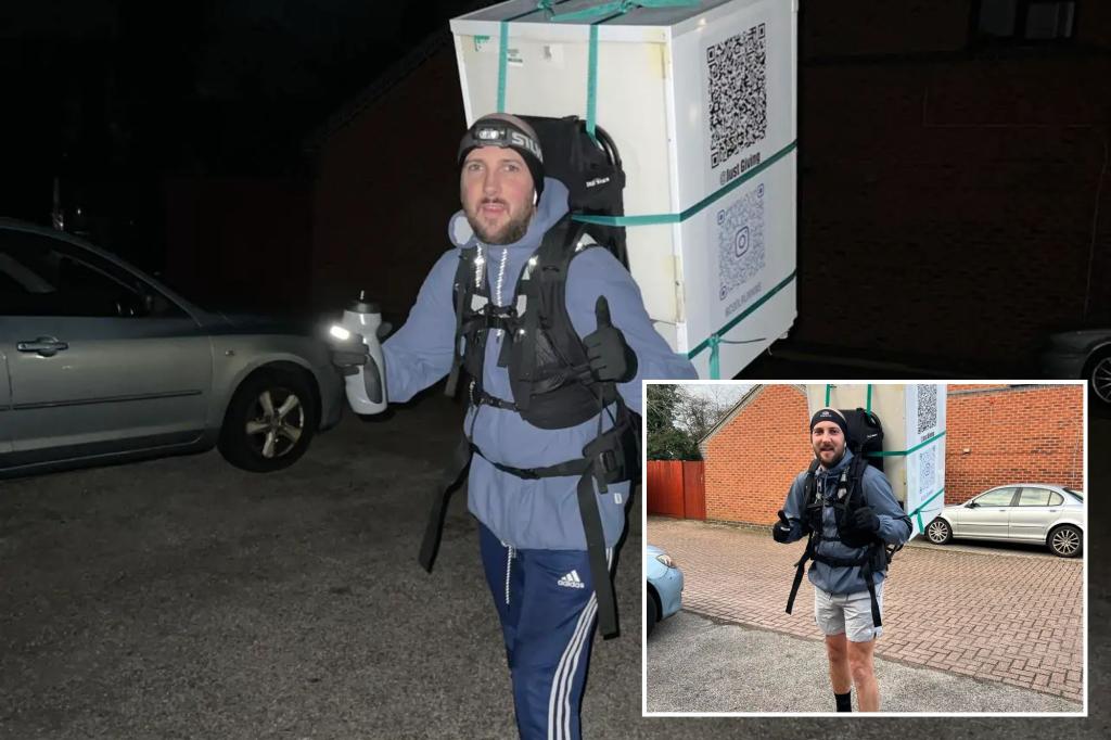 British fitness fanatic stopped by police for running with fridge on his back: ‘What on Earth is going on?’