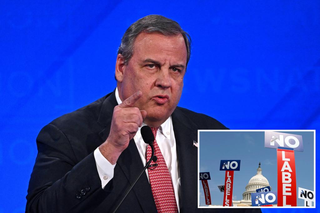 Chris Christie courted by centrist No Labels group for 2024 third-party presidential ticketÂ 