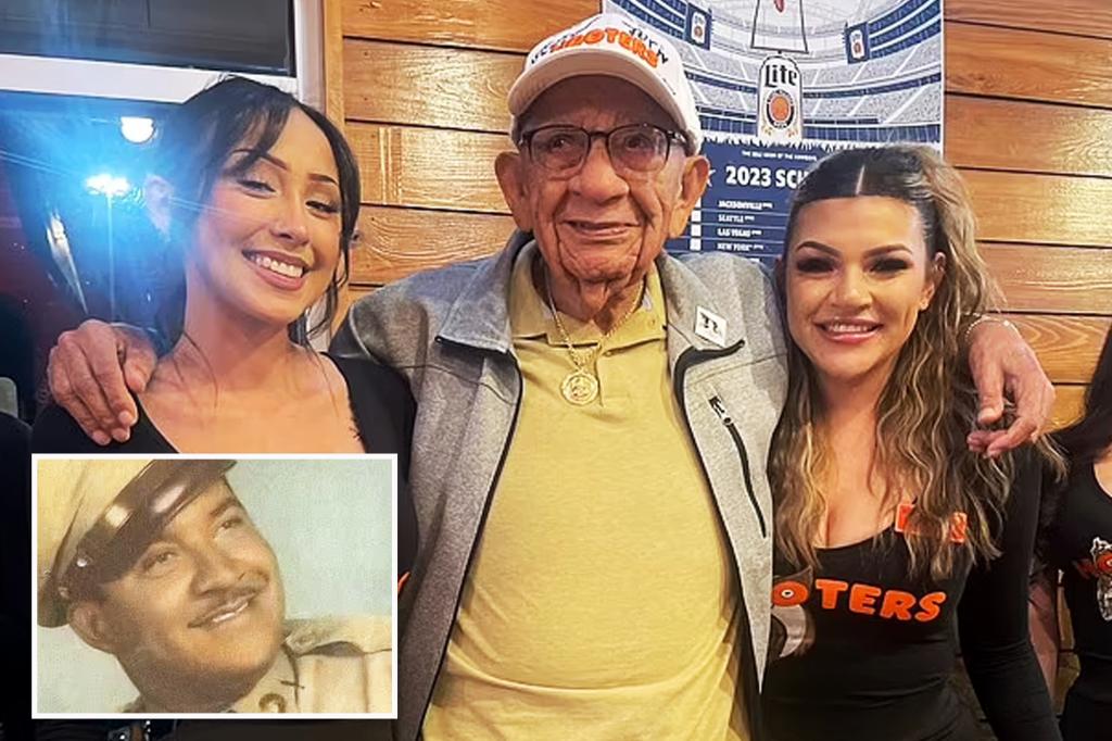 Decorated World War II vet brought to tears as he celebrates 101st birthday at Hooters: ‘I’ve never seen him cry’