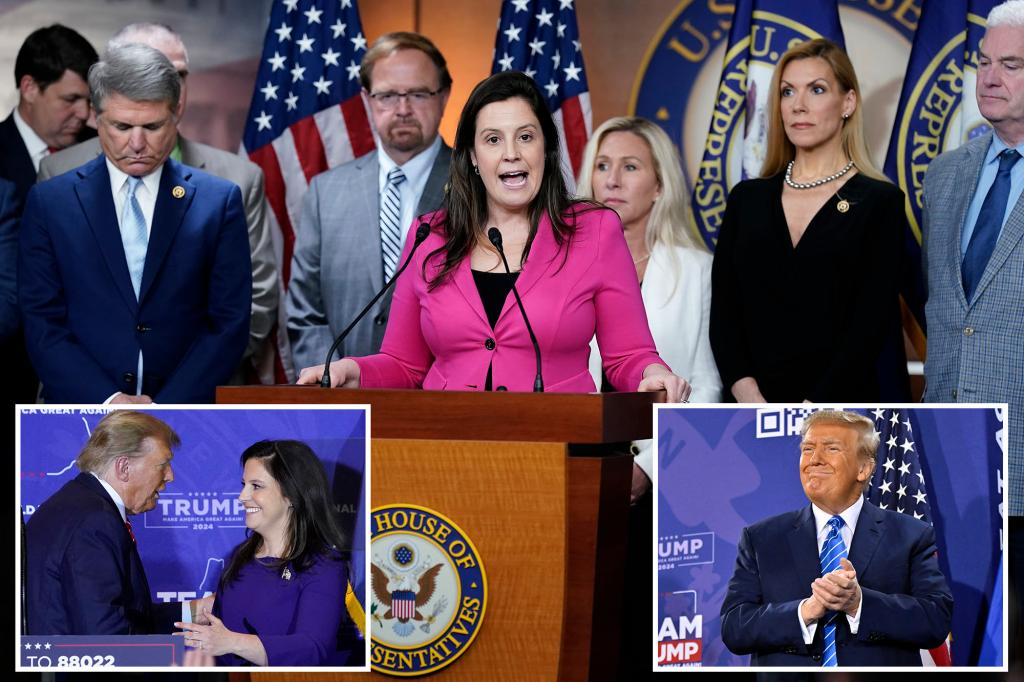 Elise Stefanik urges House Republicans to rally behind Trump in closed-door meeting as VP rumors swirl