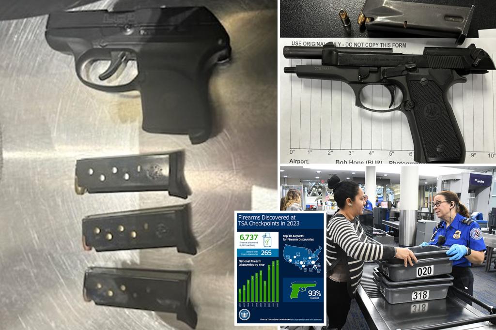 Flyers packing loaded guns in record numbers: TSA