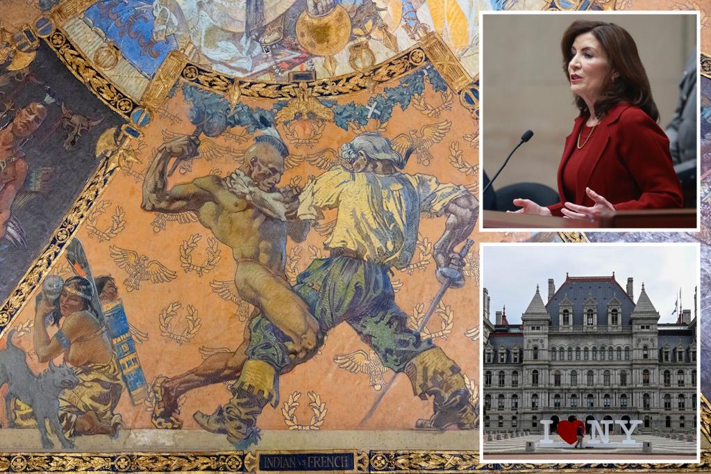 Gov. Hochul eyes removal of ‘offensive art’ of Native Americans from NY Capitol