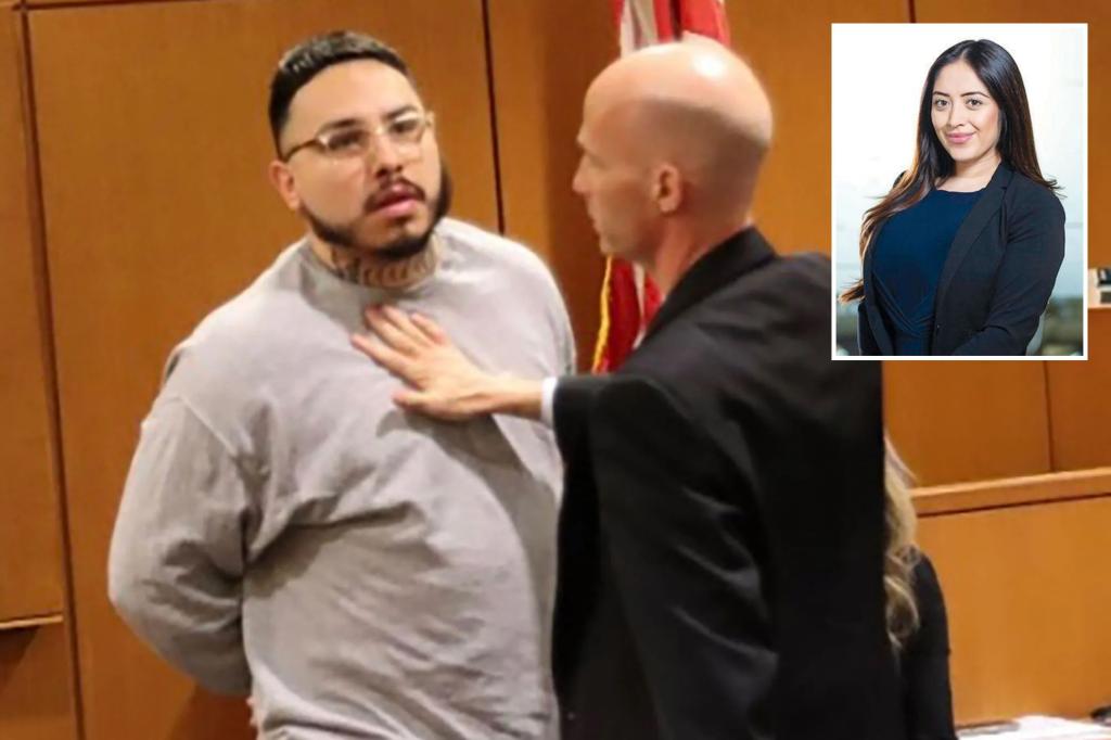 Grieving stepdad attacks stepdaughter’s killer in court during wife’s emotional testimony