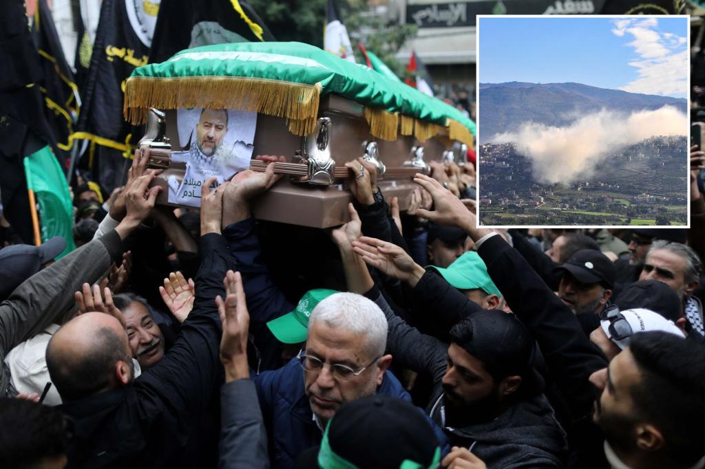 Hezbollah fires rockets at Israel in ‘initial response’ to killing of top leader from allied Hamas