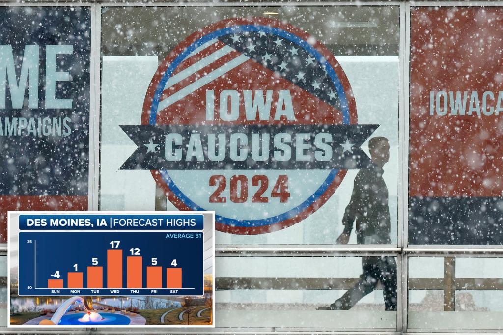 Historic arctic blast could threaten Iowa caucus turnout
