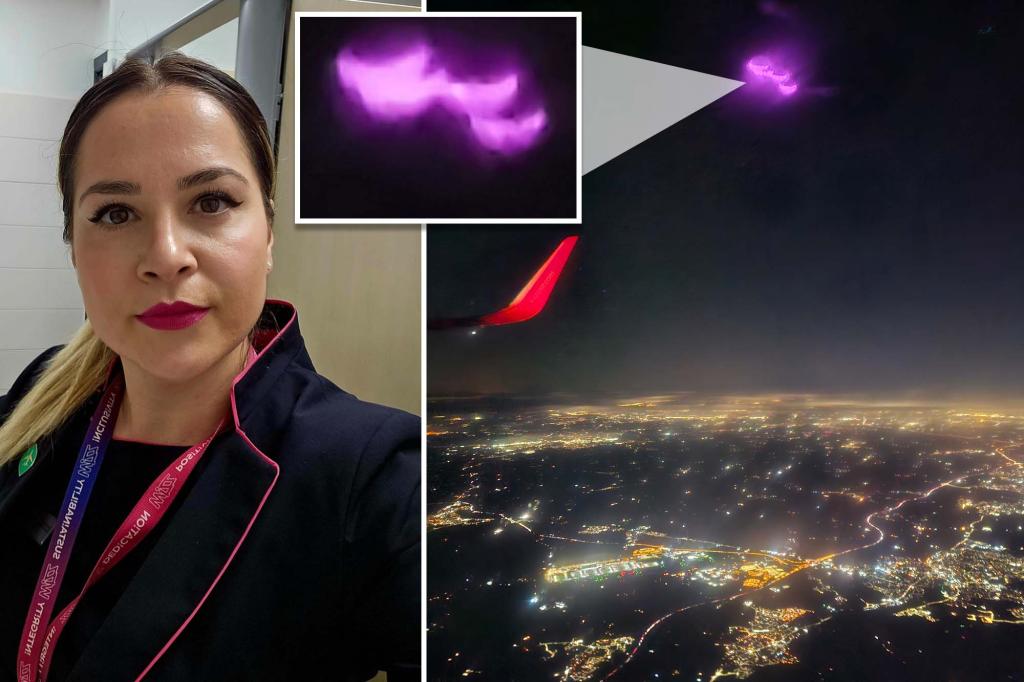 Hot pink ‘UFO’ whizzes past Poland-bound airplane, flight attendant video shows