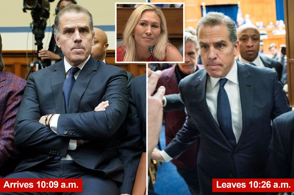 Hunter Biden storms out of House hearing after showing up unexpectedly in chaotic Capitol Hill scene