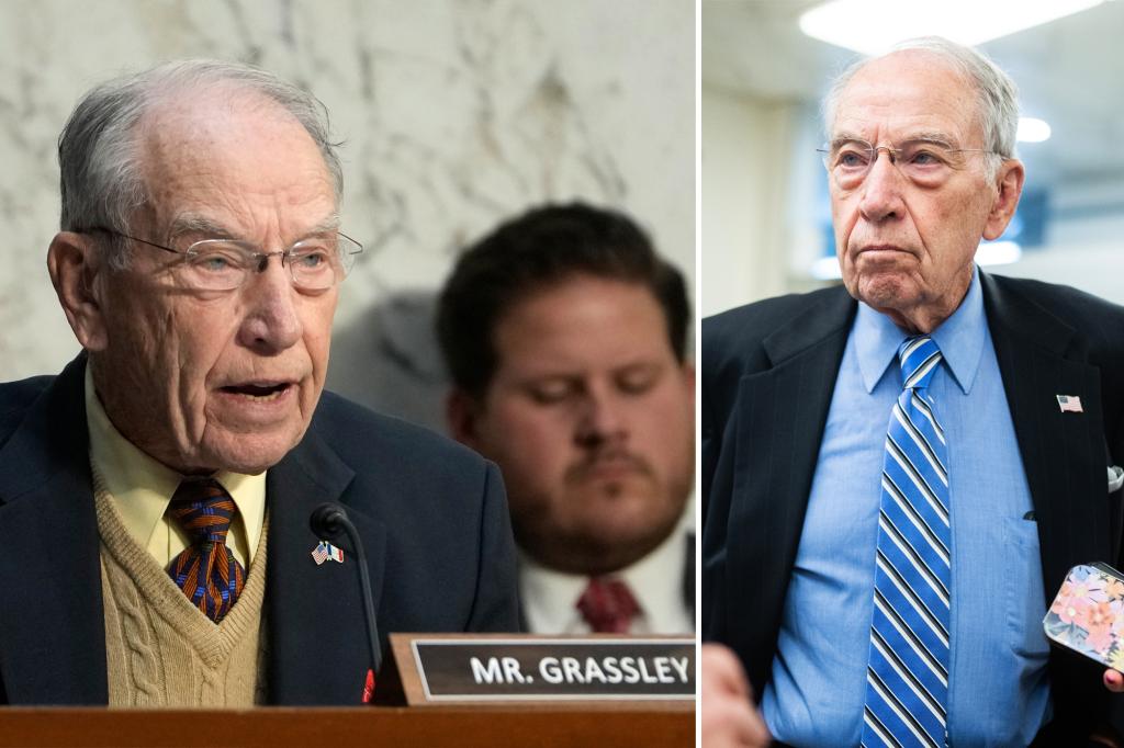 Iowa Republican Sen. Chuck Grassley, 90, hospitalized after infectionÂ 