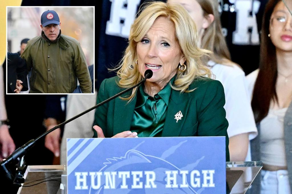 Jill Biden trolled for giving speech at unfortunately named ‘Hunter High’: ‘Straight out of a Veep episode’