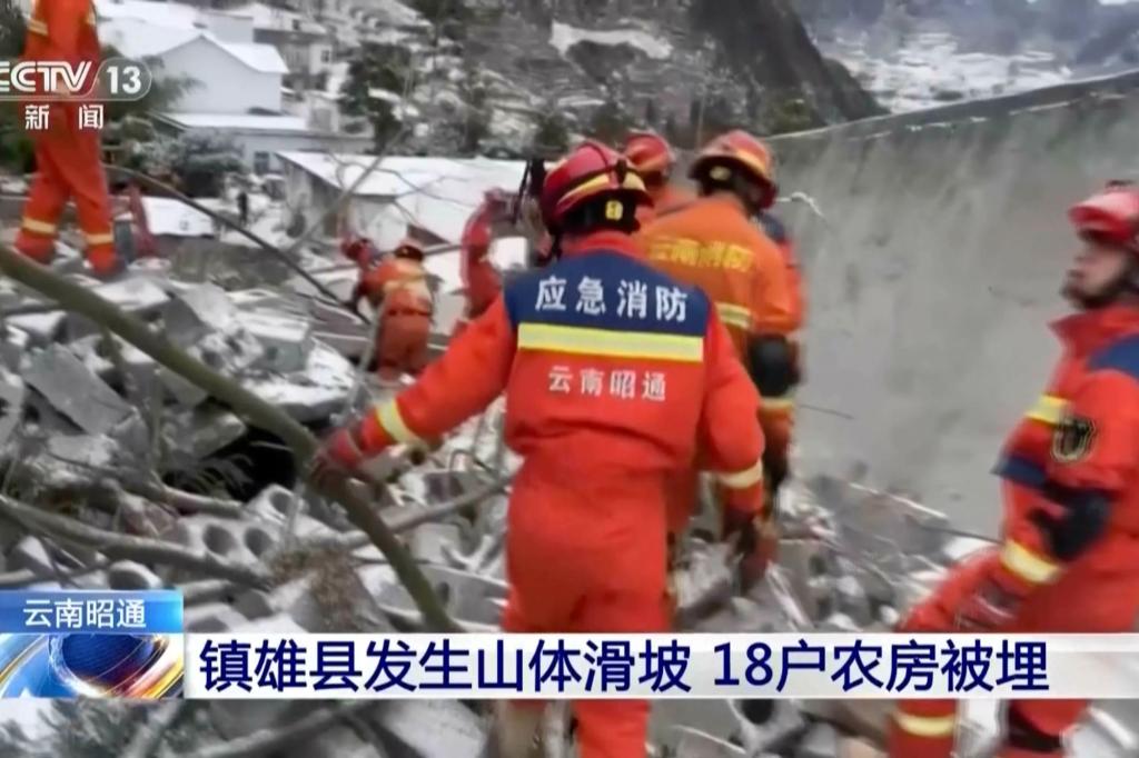 Landslide in mountainous southwestern China buries 47 people