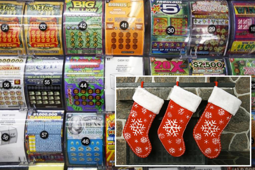 Lucky mom gets $100K scratch-off lottery ticket in Christmas stocking