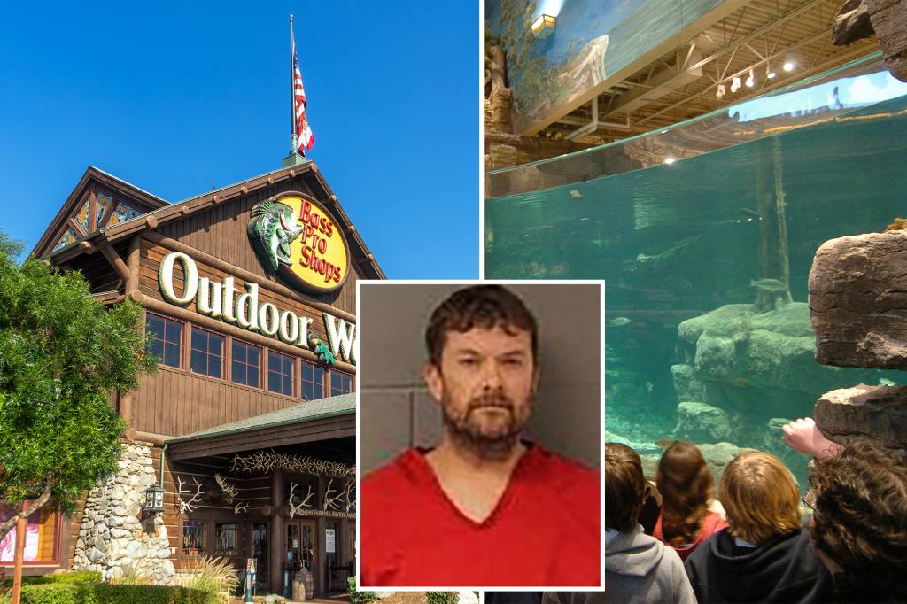 Mentally ill man arrested after allegedly diving naked into Bass Pro Shop aquarium