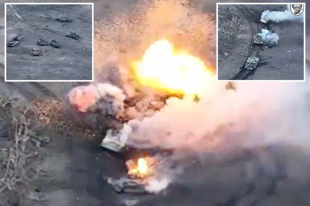 Moment Ukrainian forces ambush and annihilate column of Russia tanks: ‘Absolute carnage’