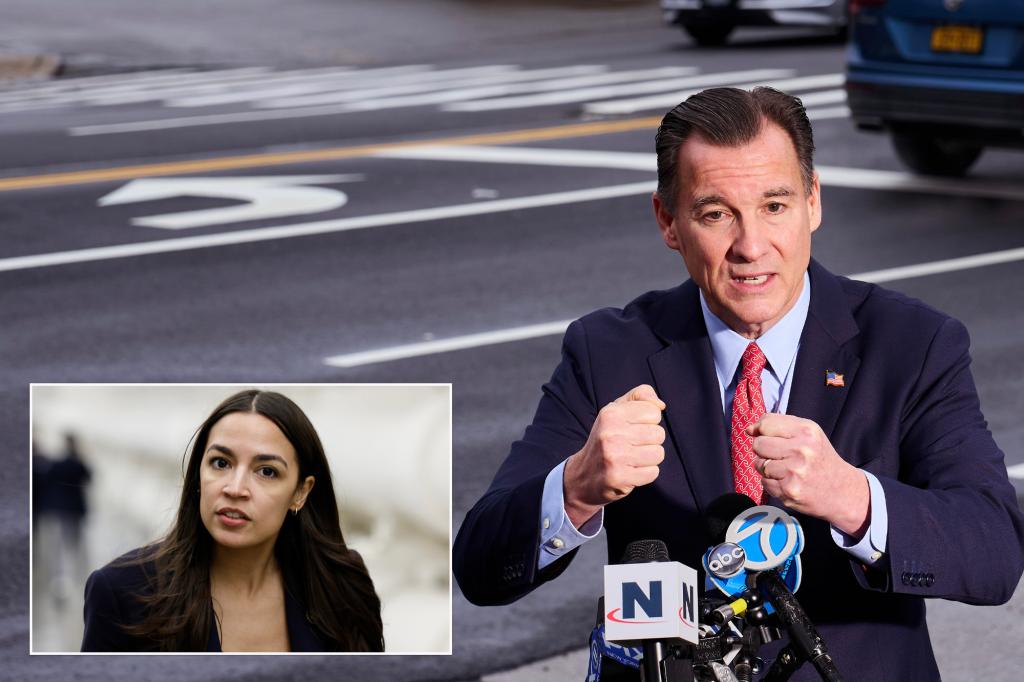 NY Dem Tom Suozzi vows to ‘battle’ AOC, lefty ‘Squad’ if elected to replace George Santos in Congress