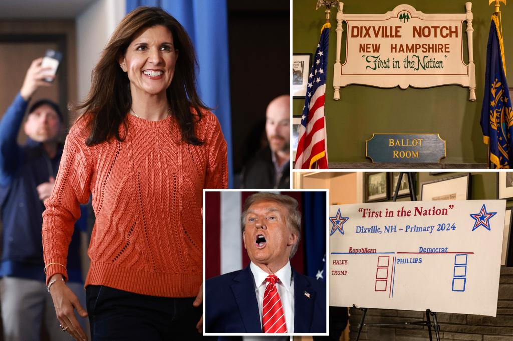 Nikki Haley sweeps first New Hampshire primary votes in midnight tradition
