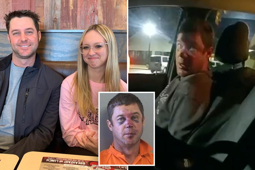 Oklahoma dad who fled car wreck that killed 16-year-old daughter seen with black eyes in mug shot