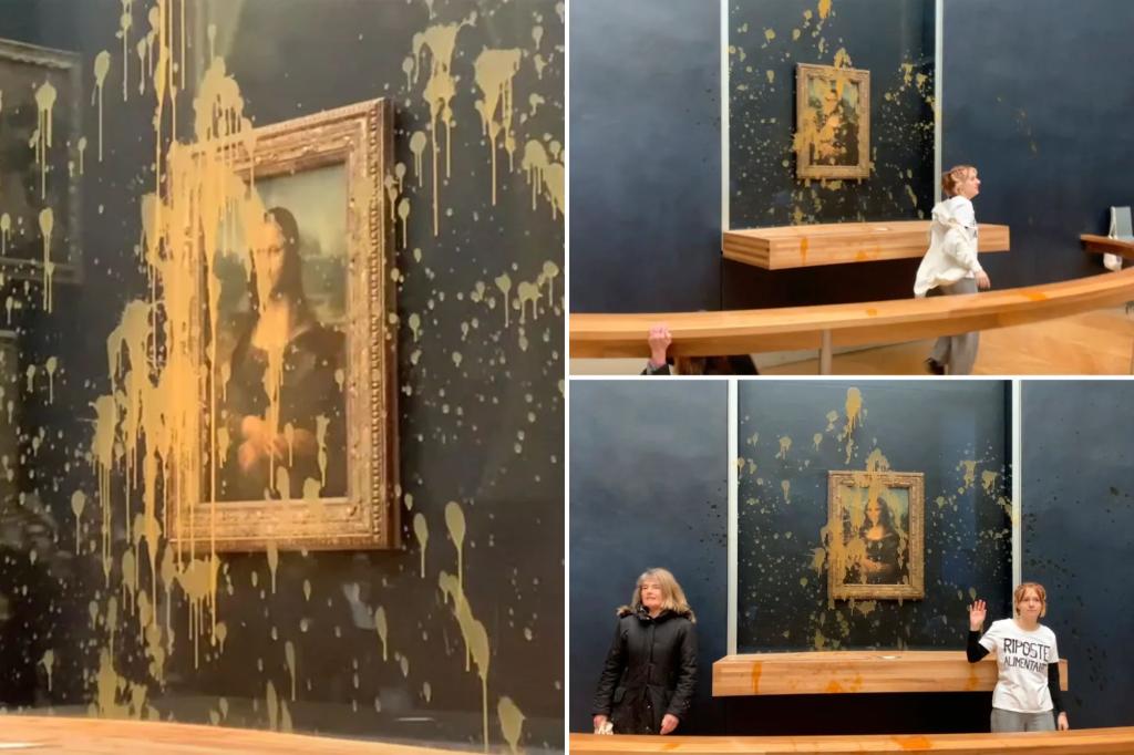 Protesters hurl soup at Da Vinci’s Mona Lisa in Paris