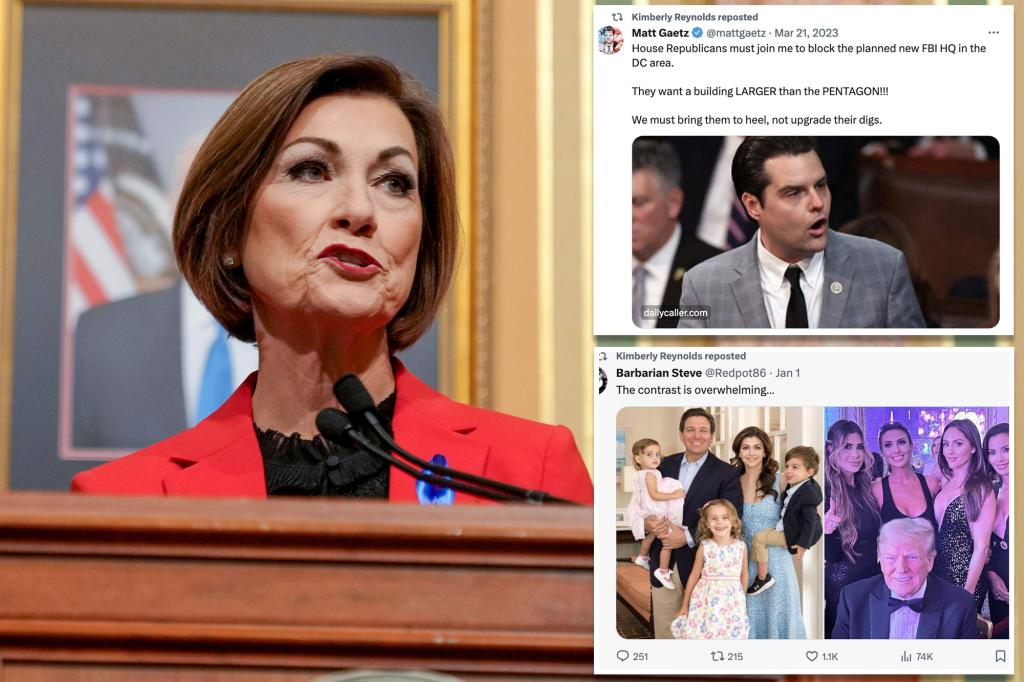 Republican Iowa Gov. Kim Reynolds uses burner X account with only 259 followers to rail against Trump: report