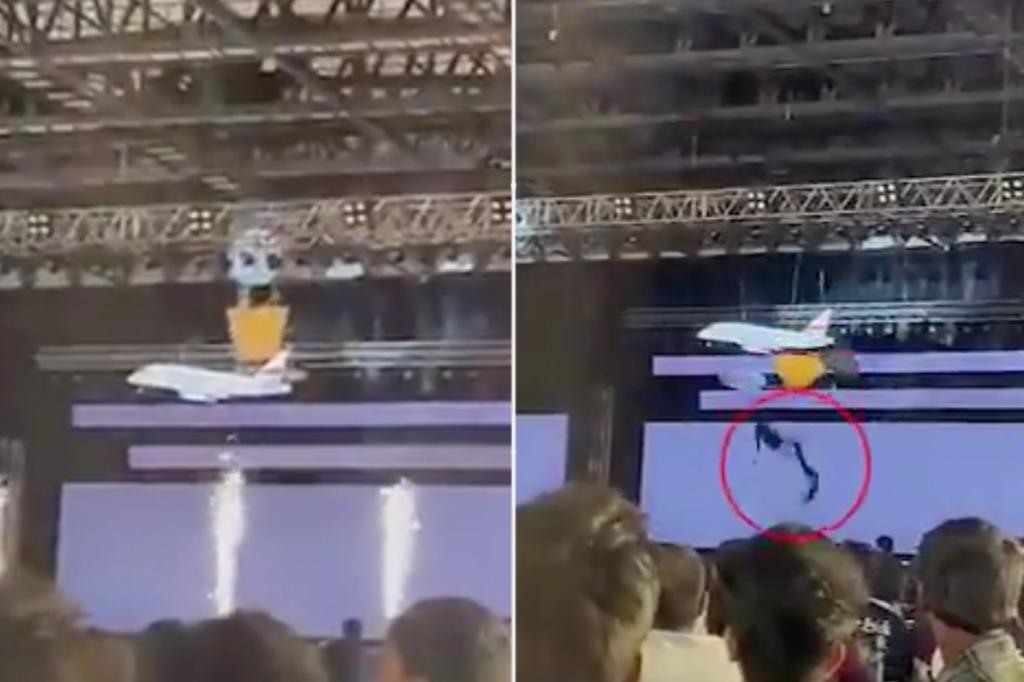 Shocking video shows tech CEO plunge to death during grand on-stage entrance at company party