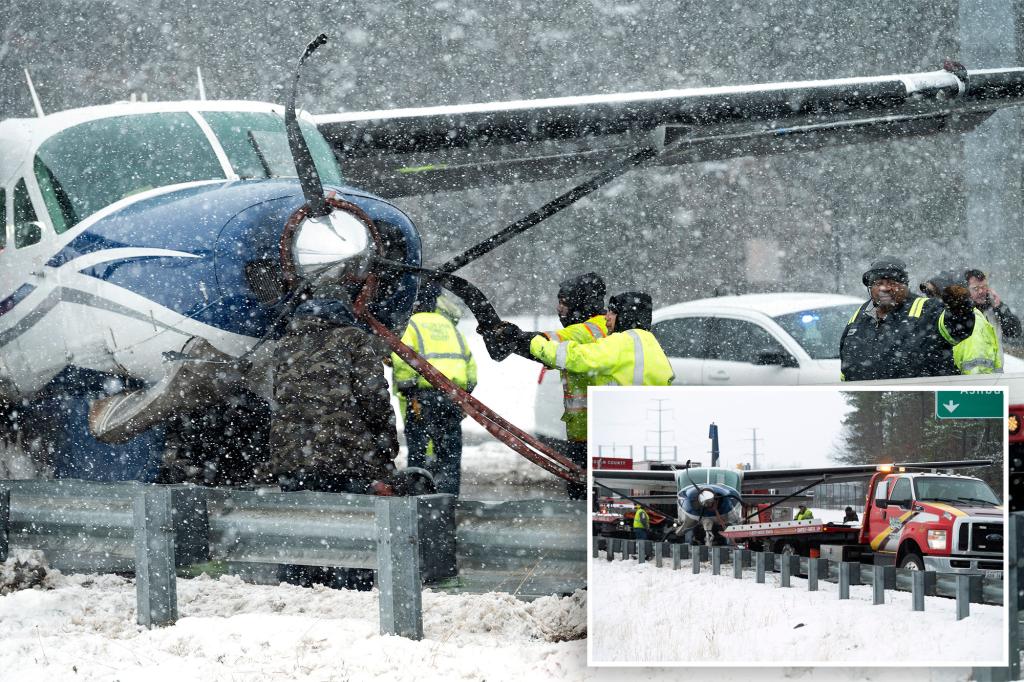 Small plane makes ‘hard’ emergency landing on Virginia highway 2 minutes after taking off