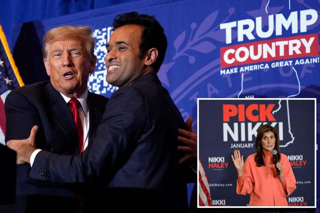 Trump campaigns with Vivek Ramaswamy in NH, tells voters Nikki Haley needs ‘Democrats and liberals to infiltrate’ GOP primary