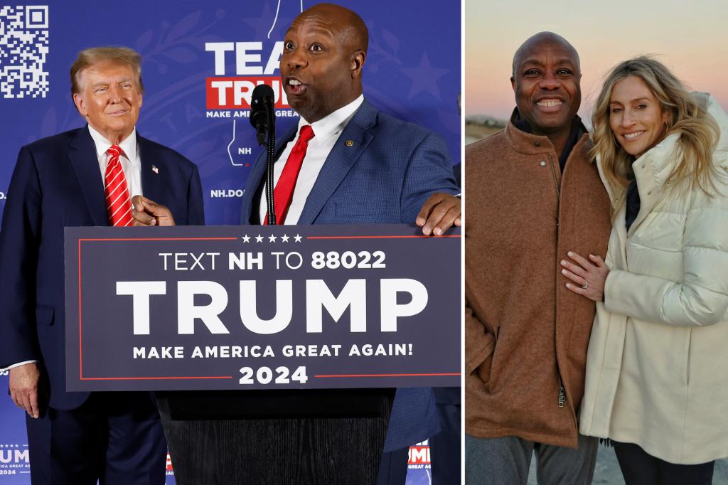 Trump jokes about Tim Scott’s engagement as he welcomes former GOP foes to NH rally in final primary push