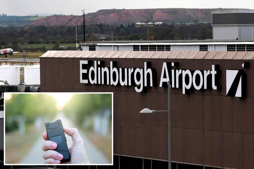 United Airlines flight to Newark canceled after  pilot arrested for taser found in luggage at Edinburgh airport