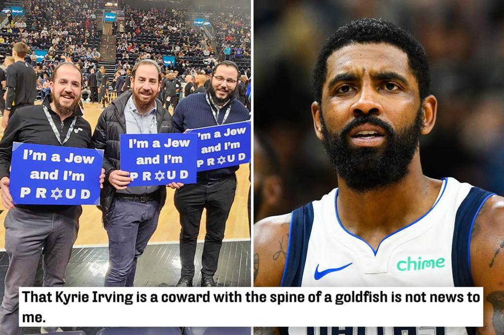 Utah Jazz told rabbis to remove ‘I’m a Jew and I’m proud’ signs after they allegedly distracted Kyrie Irving